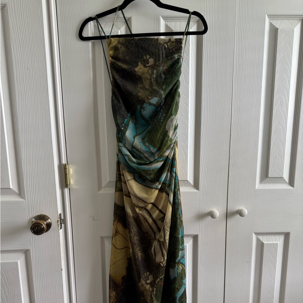 Zara mesh maxi dress